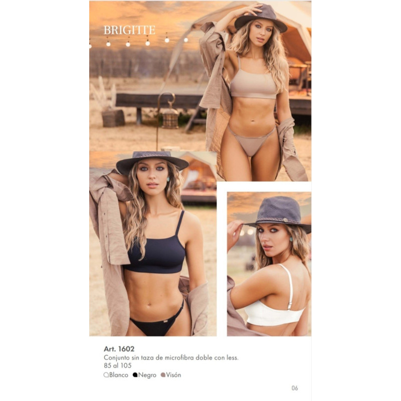 Brigitte Conjunto Sin Taza Algodón y Lycra