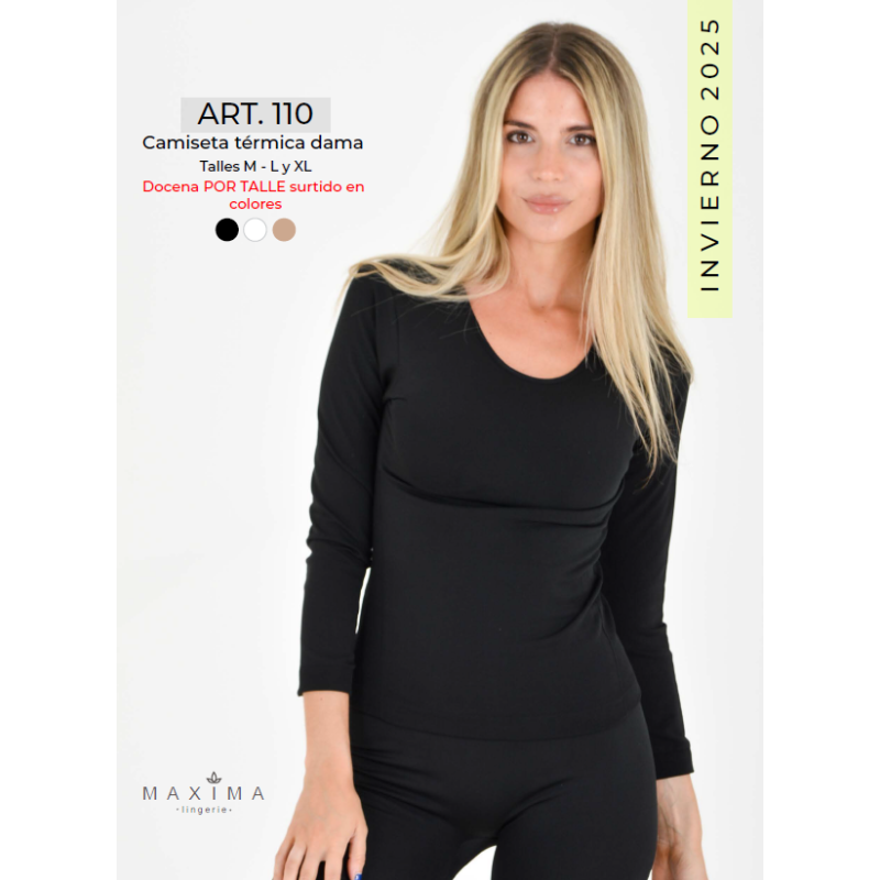 Camiseta Termica Maxima Dama TM/L/XL*