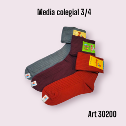 Media 3/4 Boyita Colegial Gris/Marrón/ Azul T3/4/5