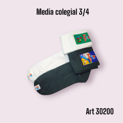 Media 3/4 Boyita Colegial Gris/Marrón/ Azul T3/4/5