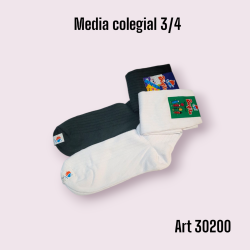 Media 3/4 Boyita Colegial Gris/Marrón/ Azul T3/4/5