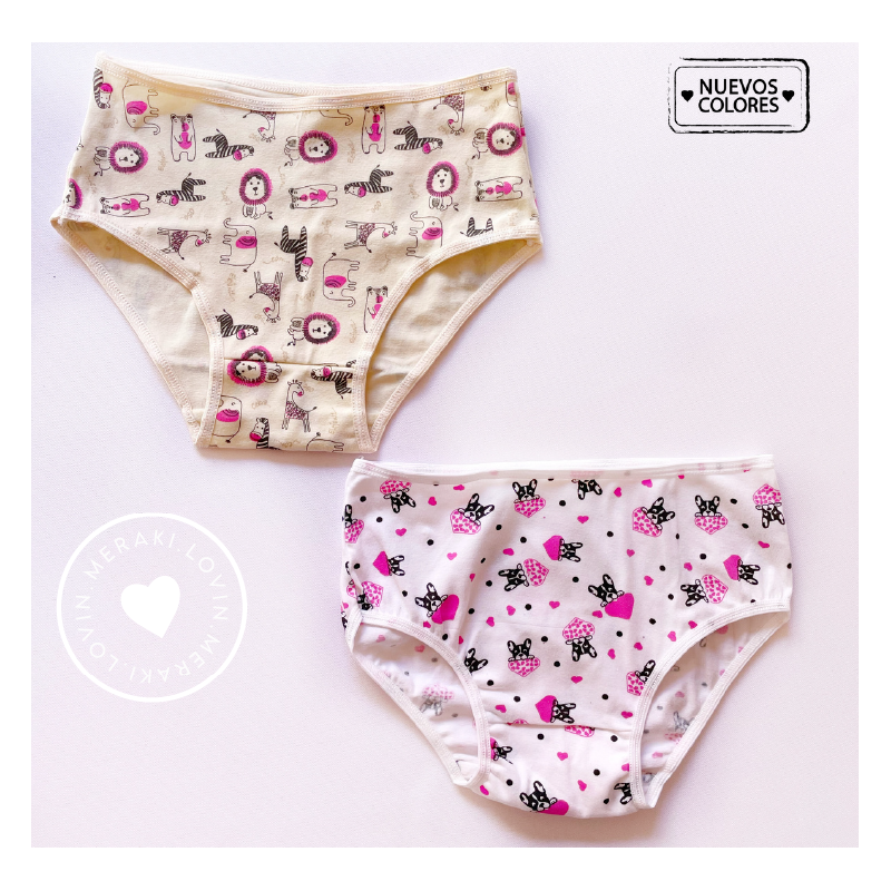 Meraki Pack x2 Bombacha de Nena Estampada