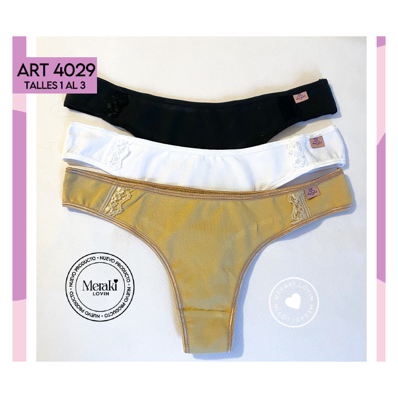 Meraki Pack x3 Cola Less Alg y Lycra