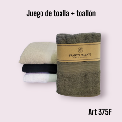 Juego de Toalla + Toallon Franco Valente