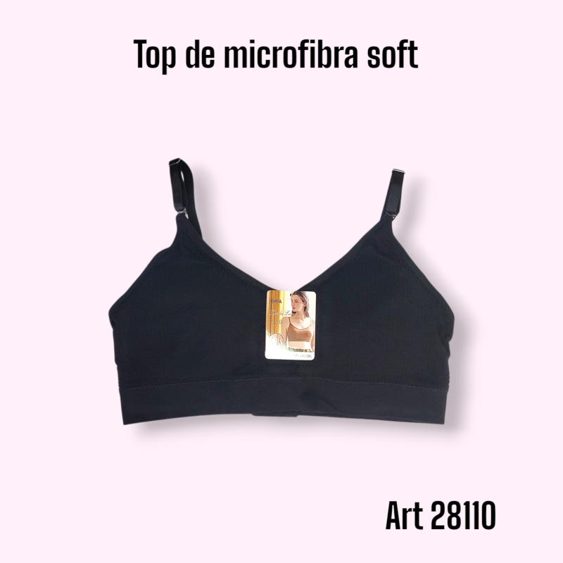 Top Microf Soft Bretel Ancho y Fino  Talle 2XL/3XL 3XL/4XL