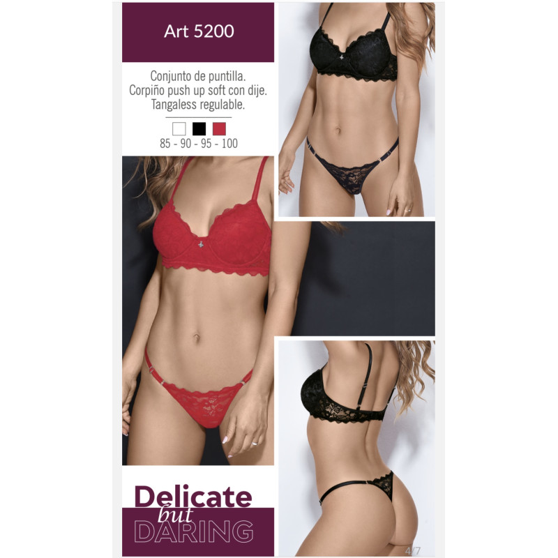 BK Conjunto Taza Soft con Puntilla y Dije
