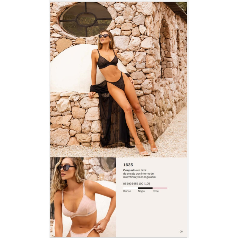 Brigitte Conjunto Sin Taza de Encaje