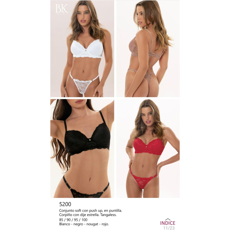 BK Conjunto Taza Soft con Puntilla y Dije