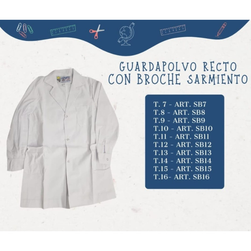 Guardapolvos Recto con Broche T12