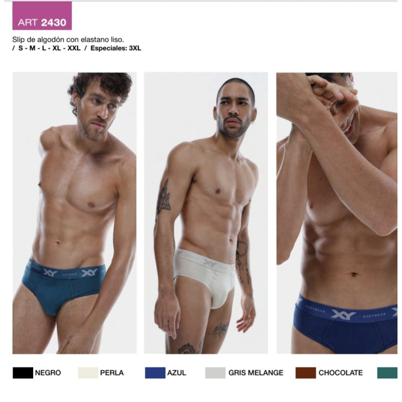 Slip XY Liso Algodón T3XL/4XL