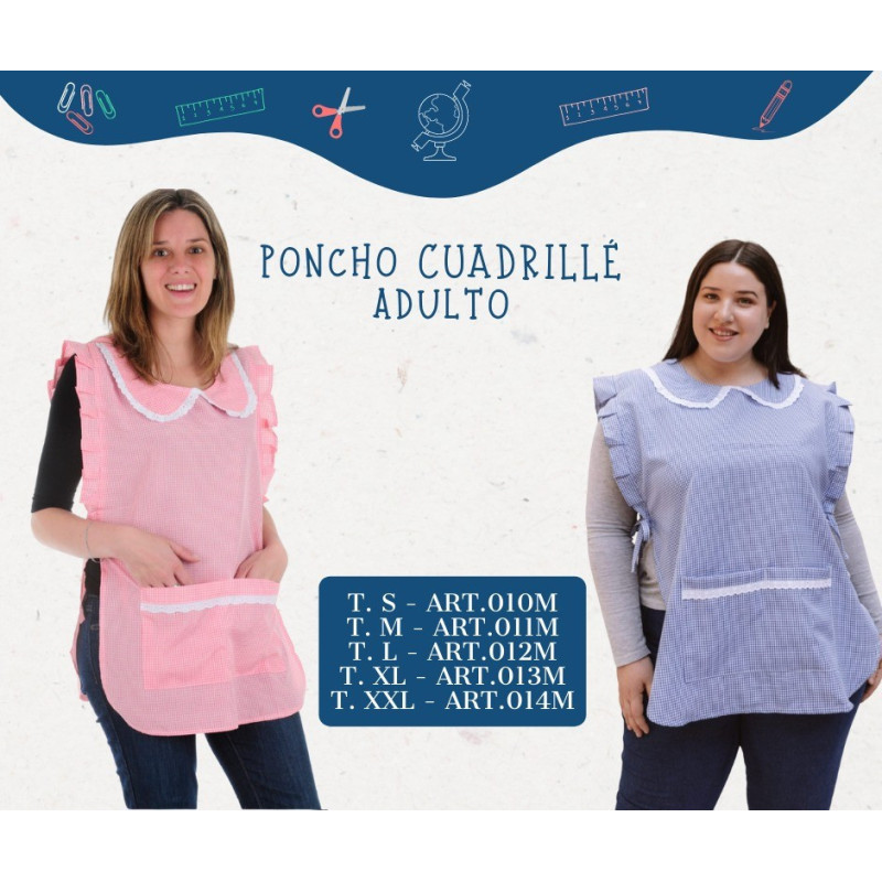 Mela Poncho Cuadrille Adulto  TS