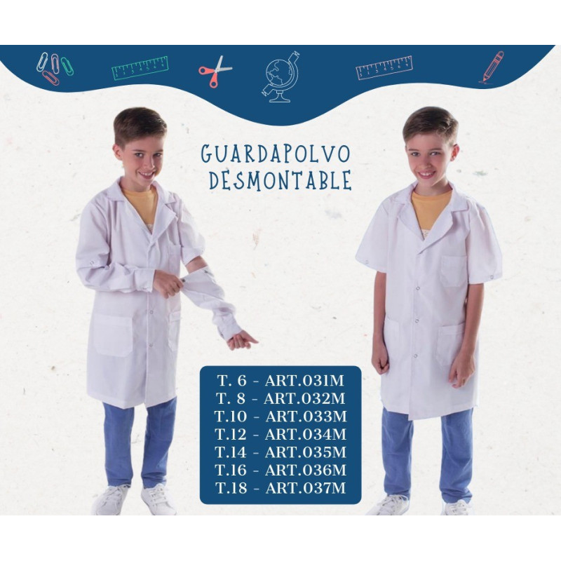 Mela Guardapolvos Desmontable Blanco T16