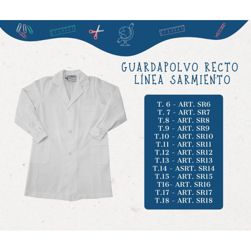 Guardapolvos Rectos T16