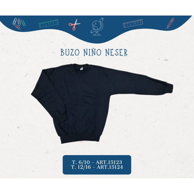 Neser Buzo Azul Niño  T12/16