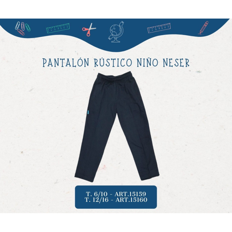 Neser Pantalon Rustico Niño Azul     T6/10