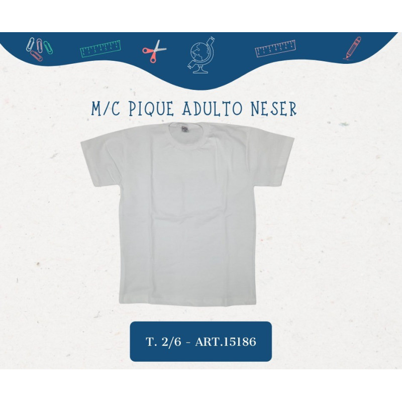 Neser Remera Pique MC Blanca Niño T6/10