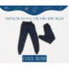 Neser Pantalon con Puño rustico Niño azul T6/10