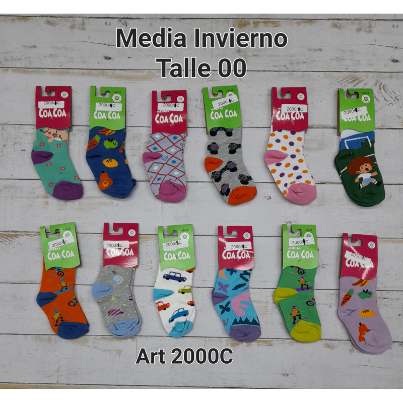 CoaCoa Media de Invierno Estampada Niño T00