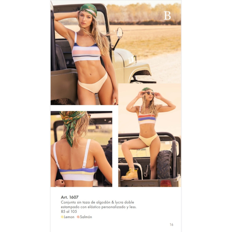 Bridgette Conjunto Sin Taza Algodón y Lycra