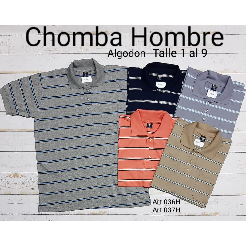 Chomba Rayada y Lisa con Bolsillo MC T1/5