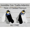 Invisible con toalla x 3